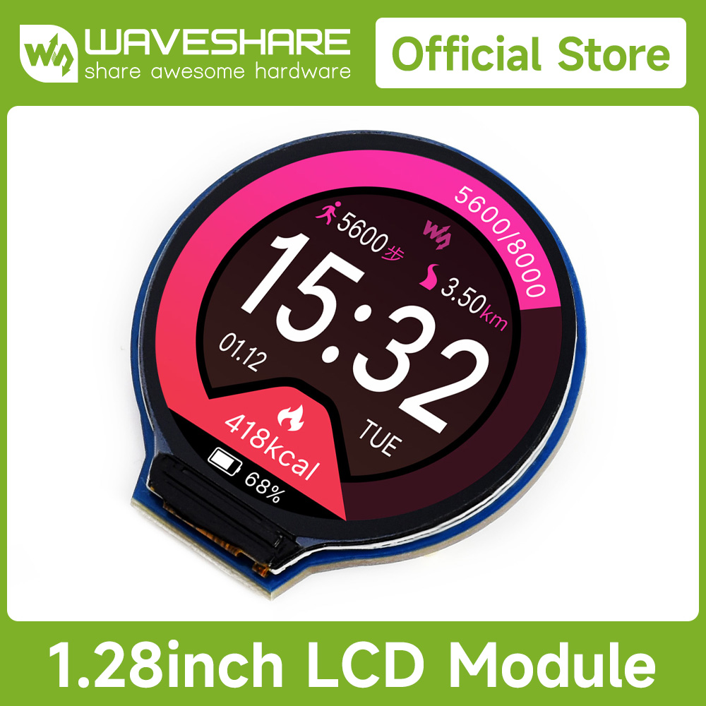 Pi Display - Waveshare módulo de exibição lcd redondo