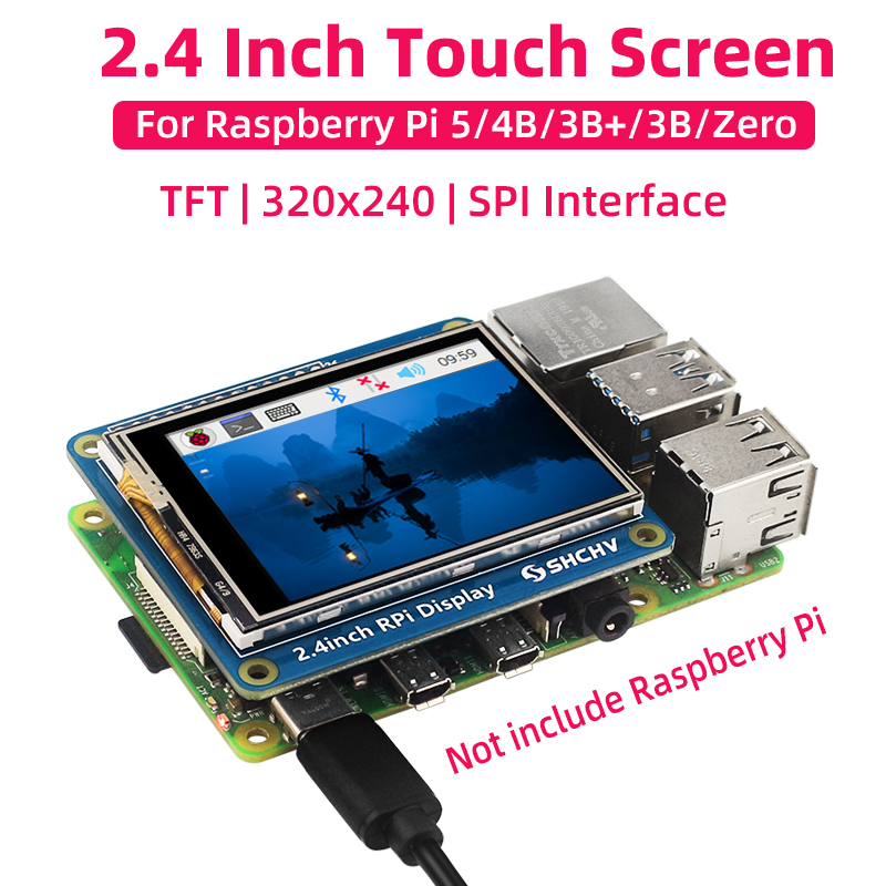 Pi 5 Case - SHCHV Tela sensível ao toque de