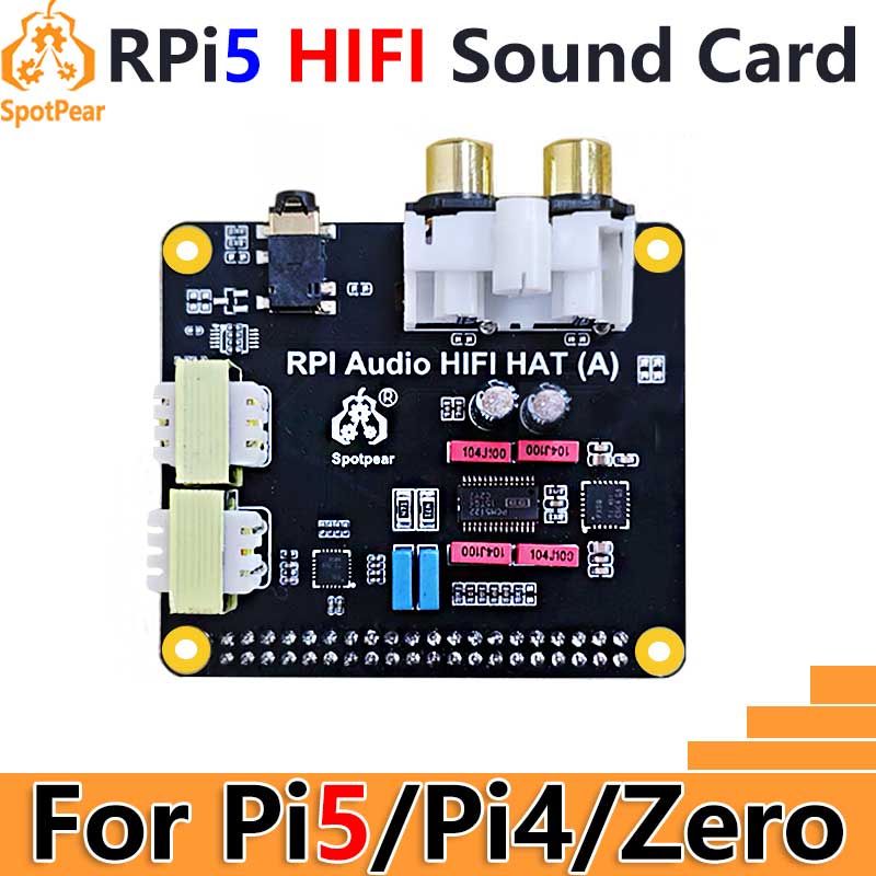 Pi Zero - Raspberry pi5 áudio hifi chapéu pcm5122