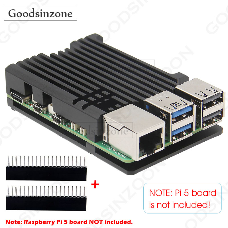 Pi 5 Case - Capa de armadura de alumínio Raspberry