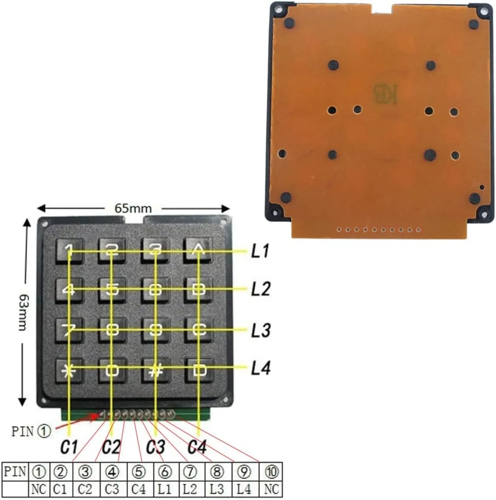 Teclado de Membrana Matricial  - Arduino Kit avaliação e preço