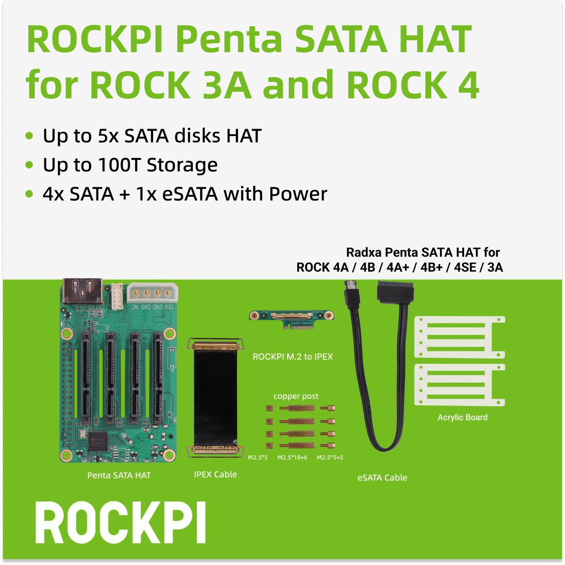 ROCKPI Penta SATA HAT - Chapéu - Pi 5 Case avaliação e preço