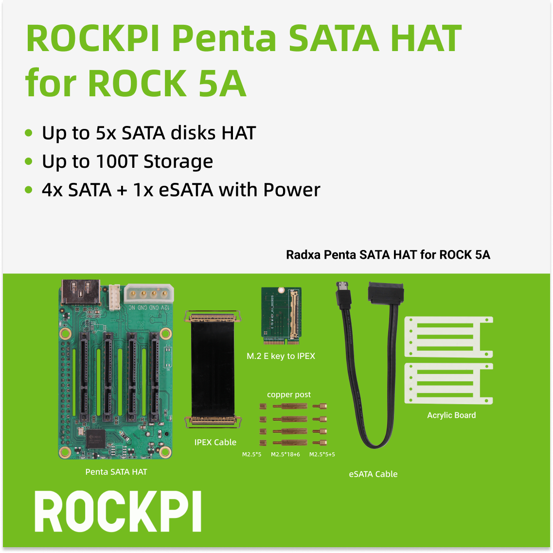 ROCKPI Penta SATA HAT - Chapéu - Pi 5 Case avaliação e preço