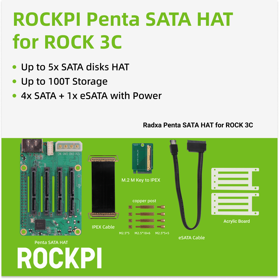 ROCKPI Penta SATA HAT - Chapéu - Pi 5 Case avaliação e preço