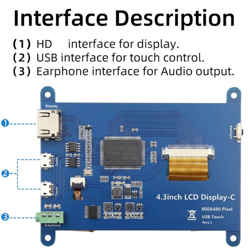 2026 Novo ecrã LCD de 4,3 pole - Raspberry Pi 4 avaliação e preço