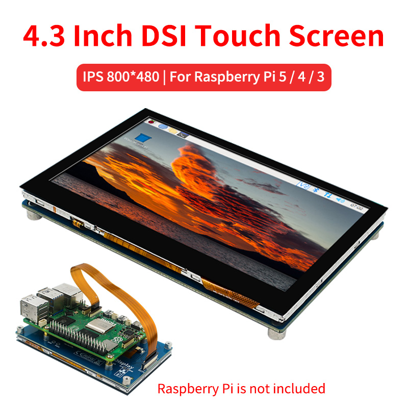 4.3 Polegada tela de toque dsi - Pi 5 Case avaliação e preço