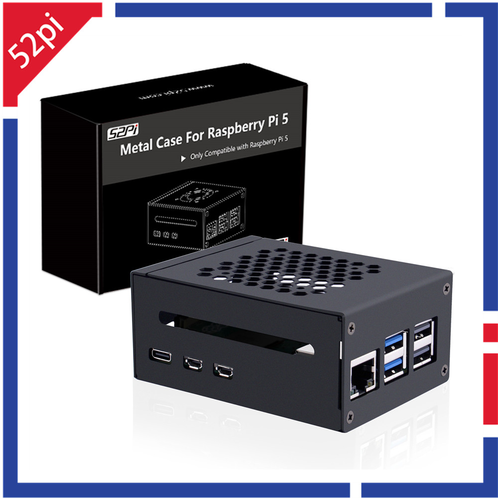 Caixa de metal 52Pi Raspberry  - Pi 5 Case avaliação e preço