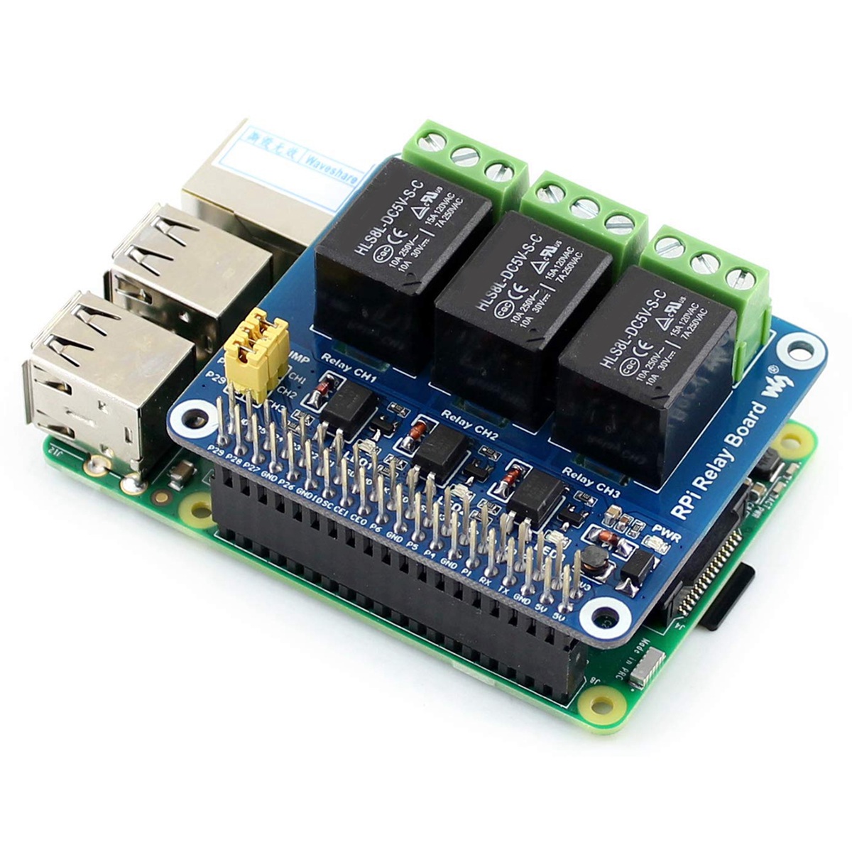 Módulo de Relé Waveshare 5V de - Raspberry Pi Kit avaliação e preço