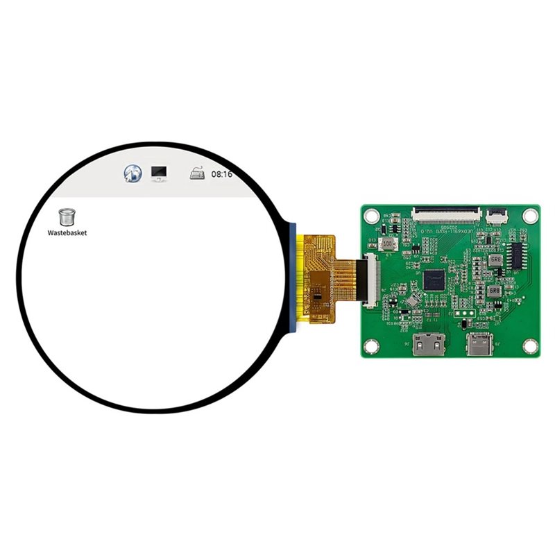 Ecrã LCD TFT redondo DSI com p - Pi Display avaliação e preço
