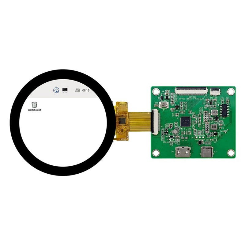 Ecrã LCD TFT redondo DSI com p - Pi Display avaliação e preço