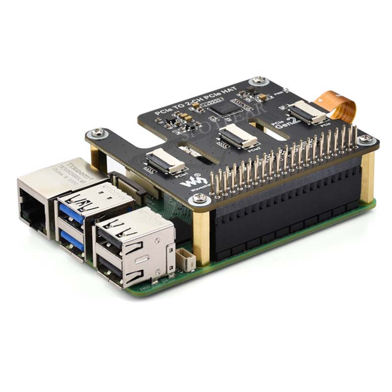 Raspberry Pi 5 PCIe para 2-CH  - Pi 5 Case avaliação e preço