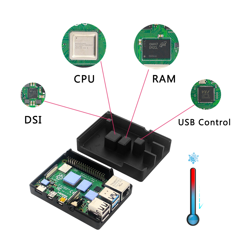 Raspberry pi 4 caixa de liga d - Pi 4 Case avaliação e preço