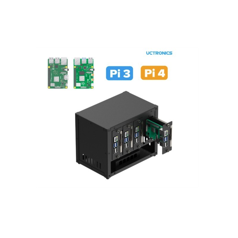 Gabinete UCTRONICS para Cluste - Raspberry Pi 4 avaliação e preço