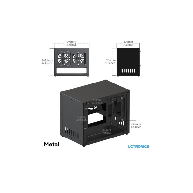 Gabinete UCTRONICS para Cluste - Raspberry Pi 4 avaliação e preço