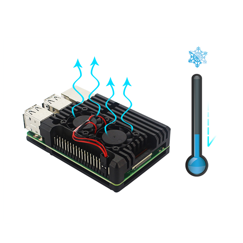 Raspberry Pi 3B + 3B Caixa de  - Pi Cooler avaliação e preço